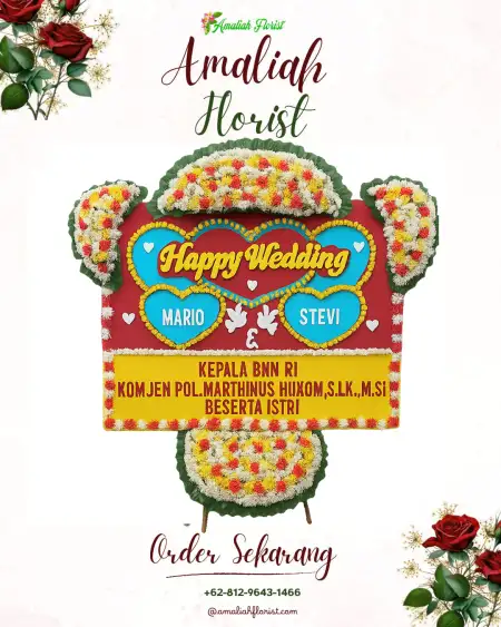 Papan Bunga Pernikahan Pepelegi
